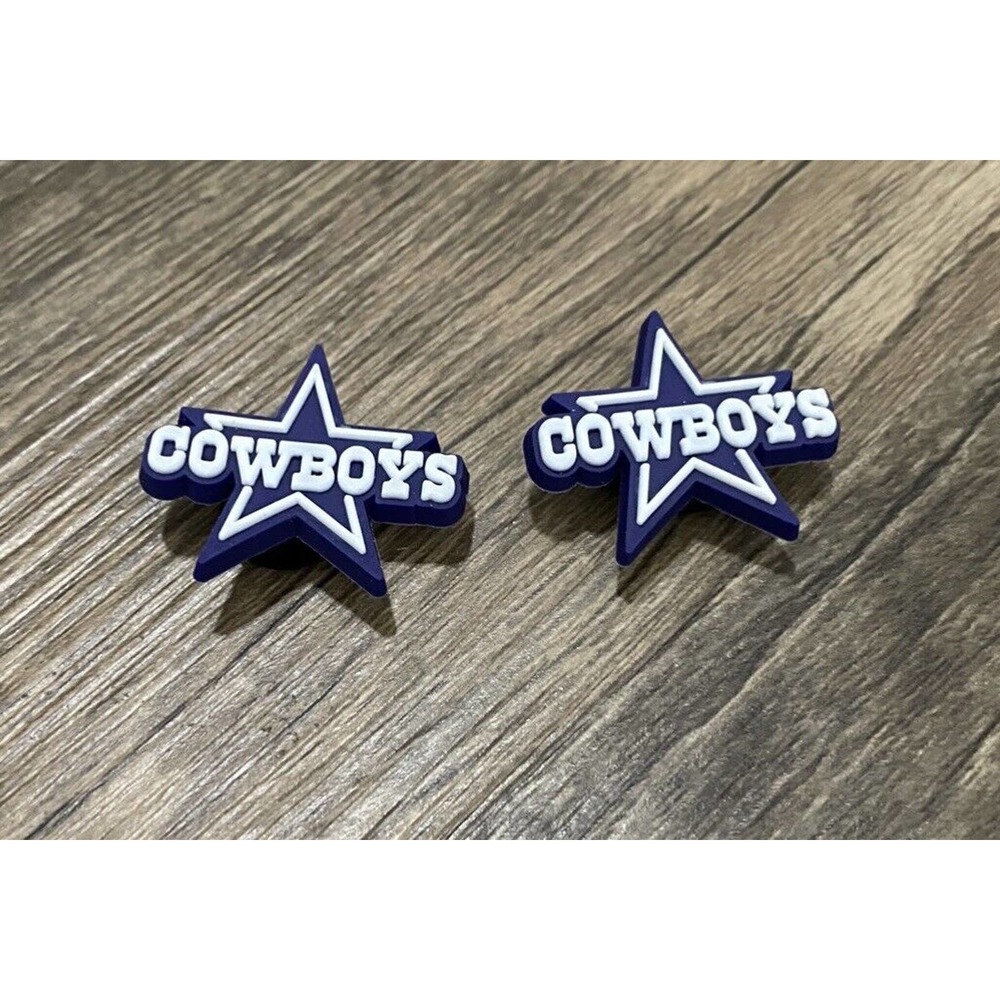 Dallas Cowboys Football Team Charm For Crocs Shoe Charms Bracelet - 2 Pieces
